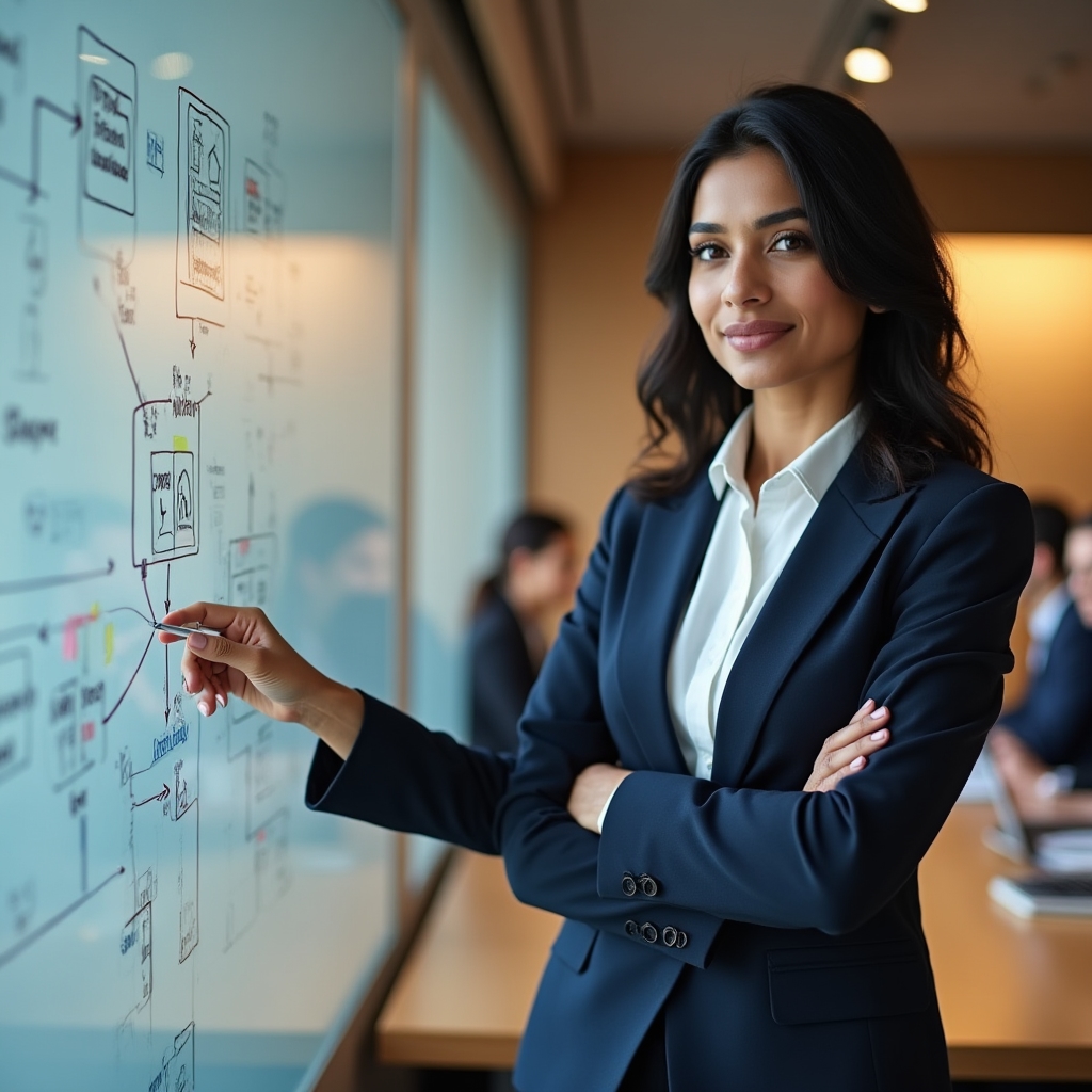 Structured fintech audit process workflow with review stages mapped on a digital board